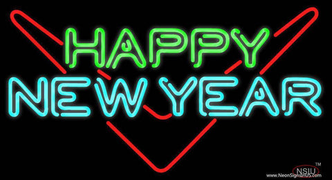 Happy New Year Logo  Real Neon Glass Tube Neon Sign 