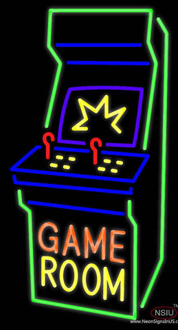 Game Room Arcade Cabinet Real Neon Glass Tube Neon Sign 