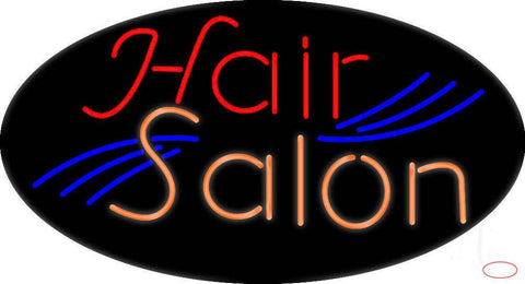 Oval Hair Salon Real Neon Glass Tube Neon Sign 