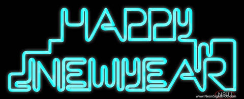 Happy New Year Real Neon Glass Tube Neon Sign 