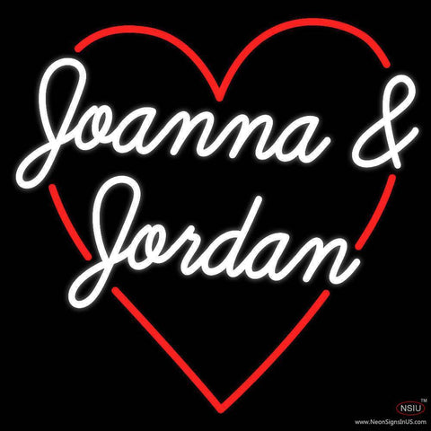 Joanna And Jordan Real Neon Glass Tube Neon Sign 