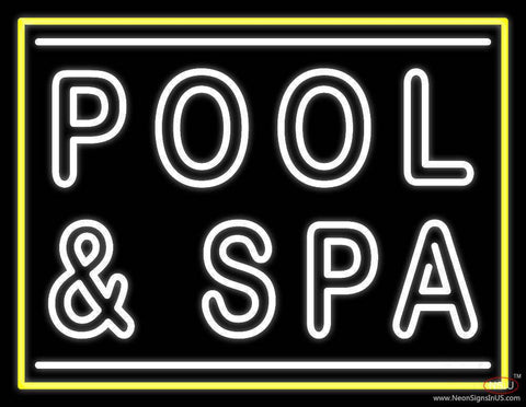 White Pool And Spa Real Neon Glass Tube Neon Sign 