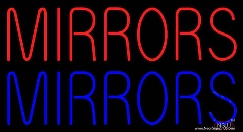 Red Mirrors Blue Mirrors Real Neon Glass Tube Neon Sign 