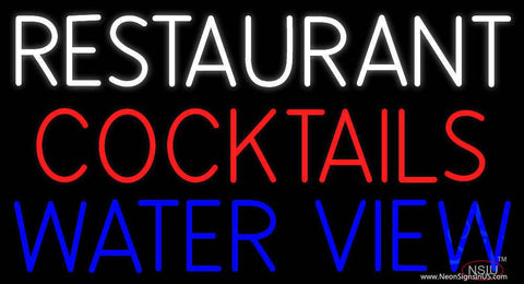Restaurant Cocktails Water View Real Neon Glass Tube Neon Sign 