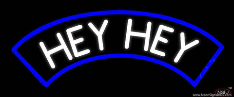 White Hey Real Neon Glass Tube Neon Sign 