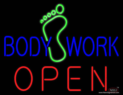 Body Work Open Real Neon Glass Tube Neon Sign 