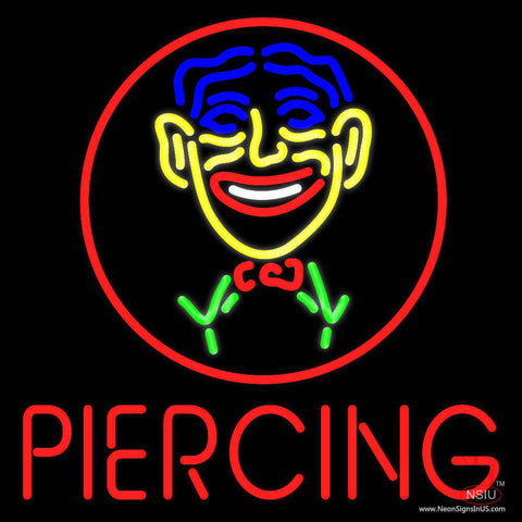 Piercing With Logo Real Neon Glass Tube Neon Sign 