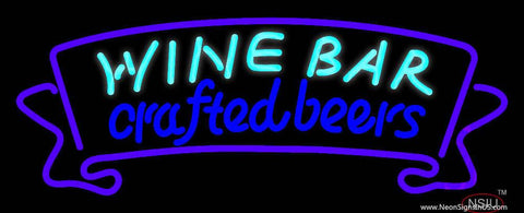 Wine Bar Crafted Beer Real Neon Glass Tube Neon Sign 