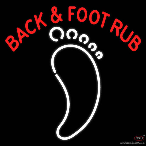 Back And Foot Rub White Foot Real Neon Glass Tube Neon Sign 