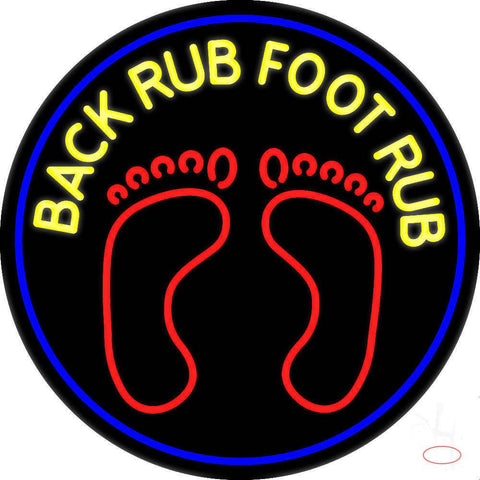 Back Rub Foot Rub Red Foot Real Neon Glass Tube Neon Sign 