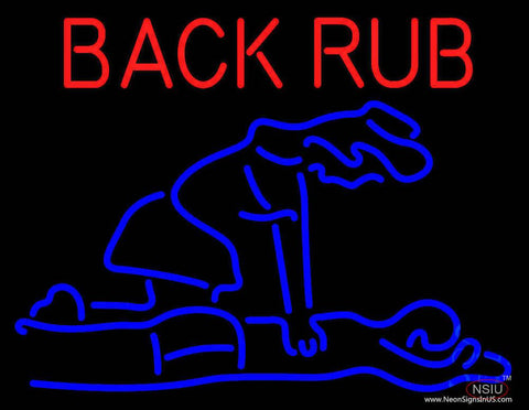 Back Rub With Logo Real Neon Glass Tube Neon Sign 