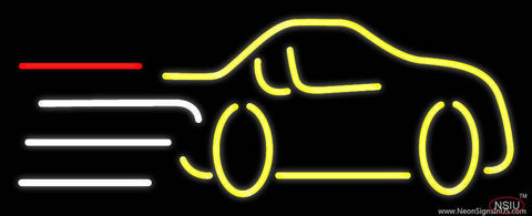 Yellow Car Logo Real Neon Glass Tube Neon Sign 