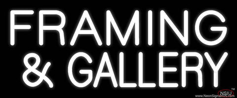 White Framing And Gallery Real Neon Glass Tube Neon Sign 
