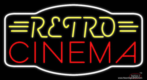 Yellow Retro Red Cinema Real Neon Glass Tube Neon Sign 