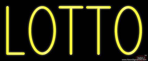 Yellow Lotto Real Neon Glass Tube Neon Sign