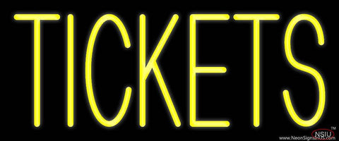 Yellow Tickets Real Neon Glass Tube Neon Sign 