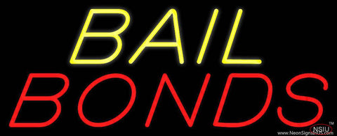 Yellow Bail Red Bonds Real Neon Glass Tube Neon Sign 