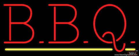 BBQ with Yellow Line Real Neon Glass Tube Neon Sign 