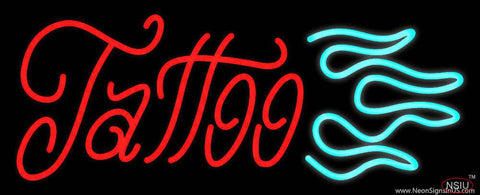 Cursive Tattoo Logo Real Neon Glass Tube Neon Sign 