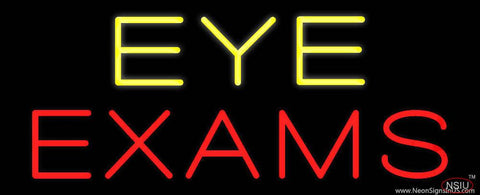 Yellow Eye Exam Real Neon Glass Tube Neon Sign 