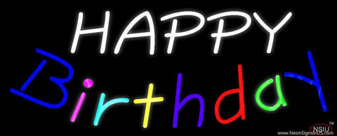 Happy Birthday Real Neon Glass Tube Neon Sign 