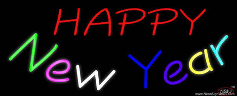 Happy New Year Real Neon Glass Tube Neon Sign 