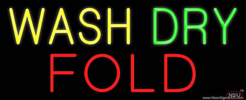Yellow Wash Dry Fold Real Neon Glass Tube Neon Sign 