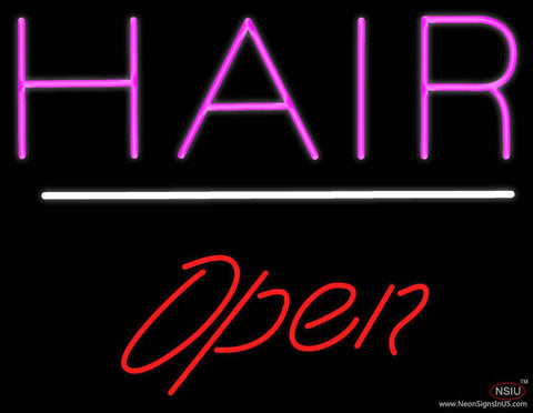 Pink Hair Open White Line Real Neon Glass Tube Neon Sign 