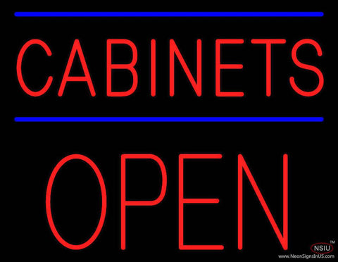 Cabinets Block Open Real Neon Glass Tube Neon Sign 