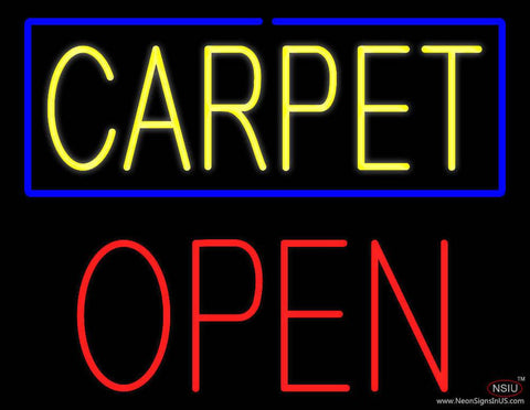 Carpet Block Open Real Neon Glass Tube Neon Sign 