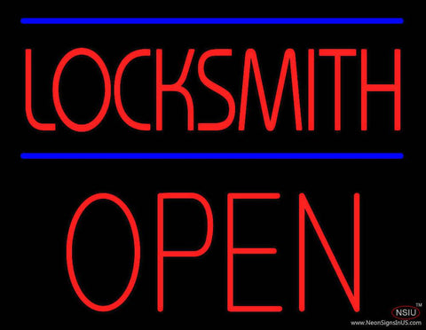 Locksmith Block Open Real Neon Glass Tube Neon Sign 
