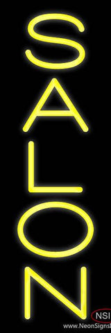 Vertical Yellow Salon Real Neon Glass Tube Neon Sign 