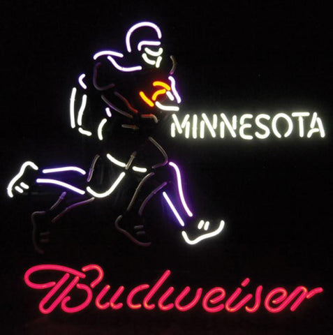 Neon Sign Budweiser Minnesota Football Animated 