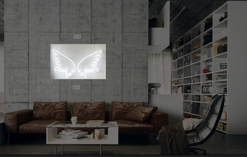 New Angel Wings Neon Art Sign Handmade Visual Artwork Wall Decor Light 