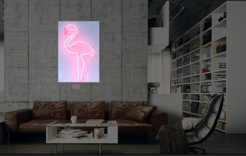 New Pink Flamingo Neon Art Sign Handmade Visual Artwork Wall Decor Light 