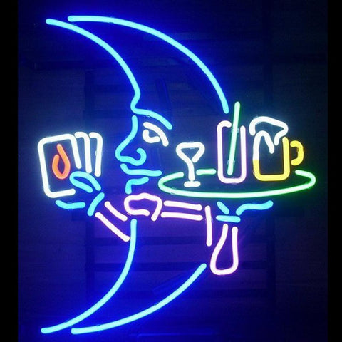 Novelty Neon Blue Moon Bar Sign 