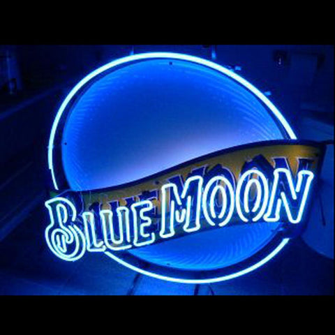 Blue Moon Beer bar neon sign 