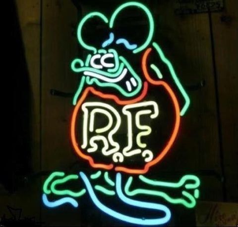 Rat Fink Handmade Art Neon Sign 