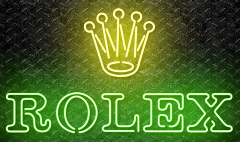 Rolex neon sign