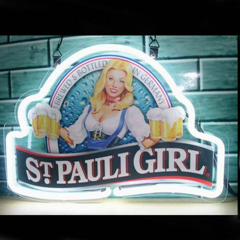 Professional  St Pauli Girl Beer Bar Open Neon Signs 