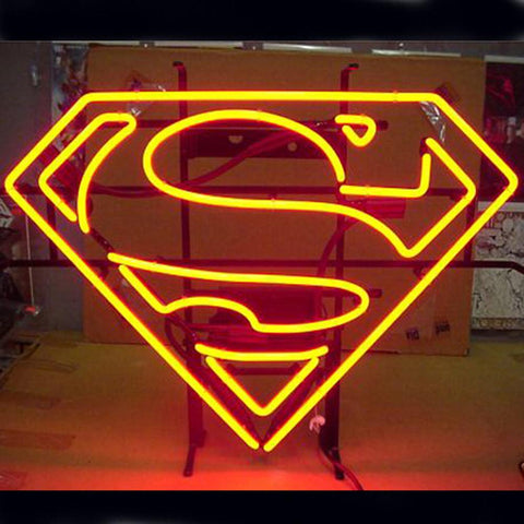 Professional Superman Logo Shop Neon Sign