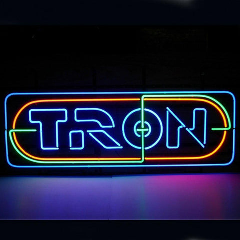 Professional  Tron Neon Sign Shop Open 