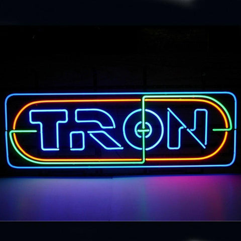 Professional Tron Neon Sign Shop Open