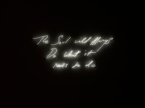 The soul will .... Handmade Art Neon Signs 