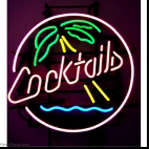 Tiki Bar Parrot Tropical Beach Neon Sign