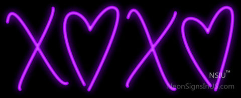 XOXO Hearts Neon Sign 