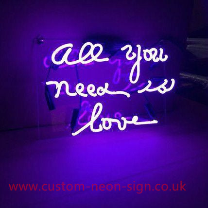 All Yo Need Is Love White Wedding Home Deco Neon Sign 