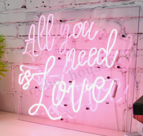 New All you need is love Handmade Art Neon Sign