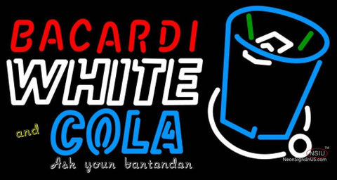 BACARDI White And Coke Neon Rum Sign 
