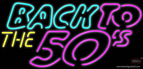 Back to the s Real Neon Glass Tube Neon Sign 
